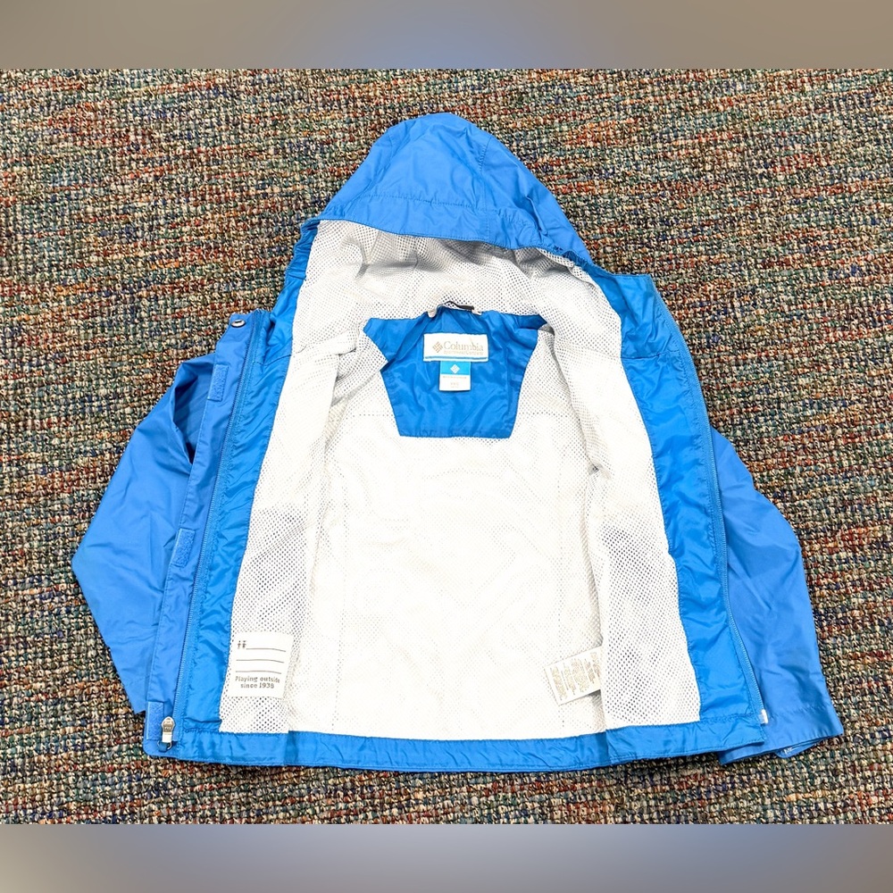 Columbia Blue Nylon Rain Jacket - Picture 3 of 8